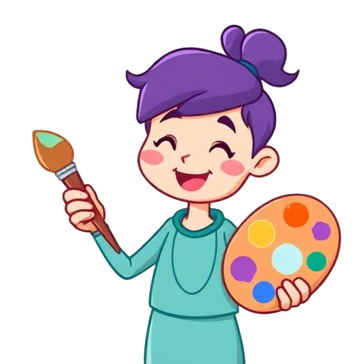 Cartoon artist character