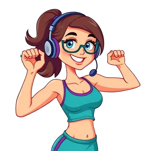 Cartoon fitness coach character